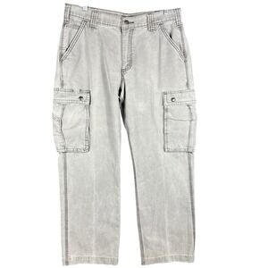 Carhartt Cargo Pants Mens 30 Gray Cotton Canvas Utility Workwear Straight Leg